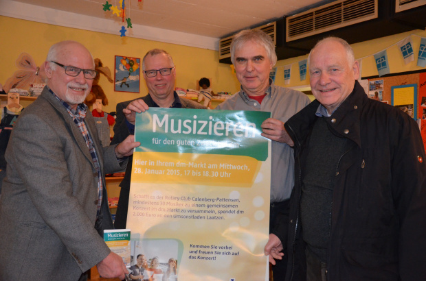 Adolf Beckedorf, Harald Gerke, Peter Klinger und Henner Scholz hoffen auf viele Musikbegeisterte (Bild: Schwier)