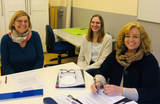 Team der Kurenvermittlung im Diakonieverband Hannover Land. V.l.n.r.: Maren Elies, Silke Bockhorst und Beate Wedekind