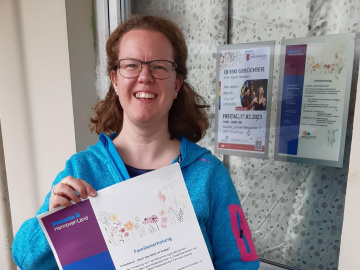 Kirchenkreissozialarbeiterin Jessica Kind informiert über Antragsmöglichkeiten Kirchenkreissozialarbeiterin Jessica Kind informiert über Antragsmöglichkeiten