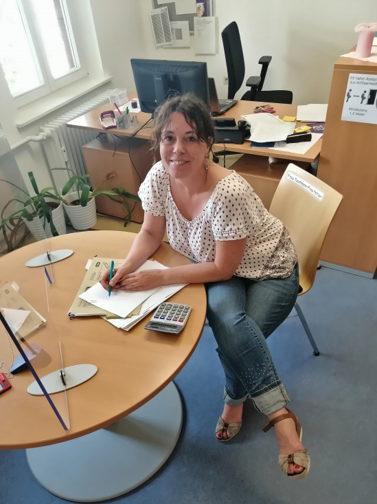 Sabine Taufmann bei der Arbeit.